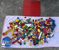 Large LEGO DUPLO Lot Police Station Animals Figures Vehicles Baseplate 200+
