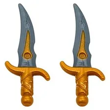 LEGO 2 daggers gold silver knives medieval knight 88288c01