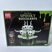 Block Tech Brick Spooky Succulent Halloween Decor (106 Pieces) New, Sealed