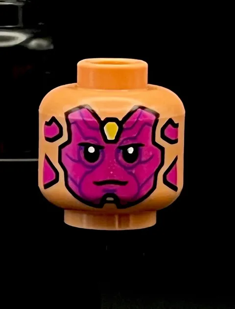 Lego Marvel Vision Misprint Minifigure Head Rare Prototype Factory Error Test