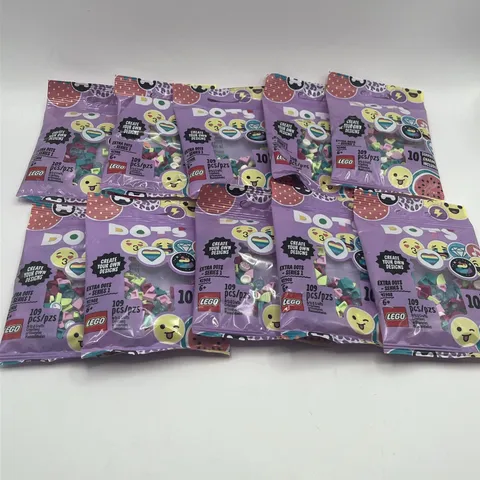 Lot Of 10 LEGO DOTS Extra Dots (10 SURPRISE CHARMS In Each Bag 1090 Total Pieces