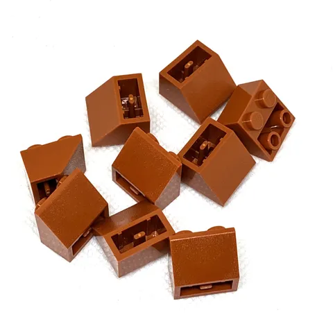LEGO Parts - Dark Orange Slope, Inverted 45 2 x 2 - No 3660 - QTY 9