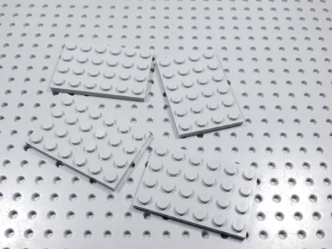 LEGO Lot of 4 Light Bluish Gray 4x6 Plates BB