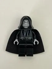 RARE LEGO Star Wars 2005 Emperor Palpatine Minifigure Light Grey Head sw0124