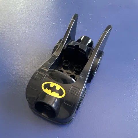 LEGO Duplo Batman Batmobile Vehicle Chassis/Body w/ Wheels Black Yellow