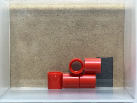 LEGO Parts - Red Technic, Liftarm Thick 1 x 1 (Spacer) - No 18654 - QTY 5