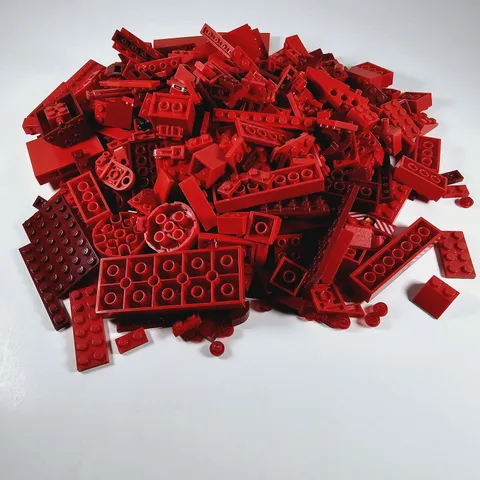 Assorted Red LEGO 1 Pound Bulk Lot Brick and Random Assortment of Parts 