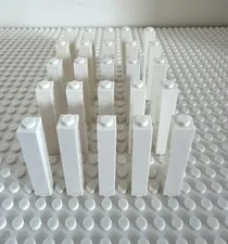 (25) LEGO Pillar Column Wall Support Beam Lot- WHITE- 1 X1 X 5-2453