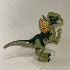 Lego Dinosaur Dilophosaurus Minifigure Olive Green Jurassic World 75931