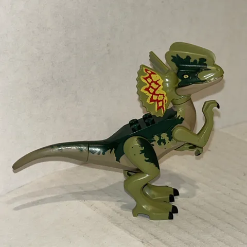 Lego Dinosaur Dilophosaurus Minifigure Olive Green Jurassic World 75931