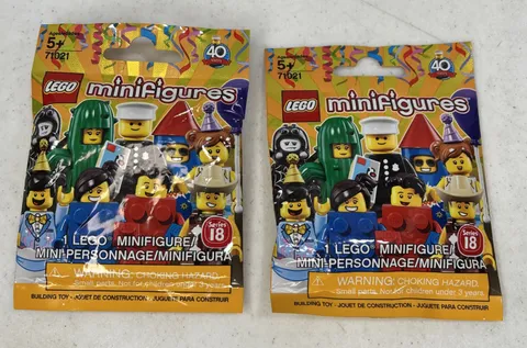 LEGO Minifigures Series 18 Set Of 2 Blind Bags 71021 New & Sealed! Lot Mystery