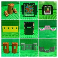 LEGO Castle Parts: Turrets 30246 6066 Walls 60808 Panels Windows More : You Pick
