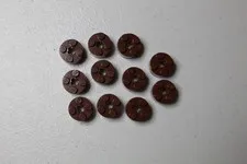 (11) LEGO Reddish Brown 6143 Round 2x2 w/ Axle Hole Bricks Parts Tree