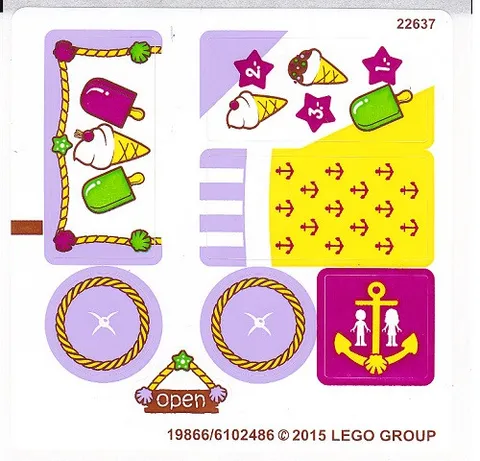 LEGO STICKER SHEET 41094 HEARTLAKE LIGHTHOUSE from set New & Genuine
