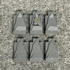 LEGO Lot of 6 WALL ELEMENT 2X4X6 MOUNTAIN Dark Stone Grey