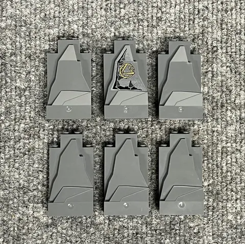 LEGO Lot of 6 WALL ELEMENT 2X4X6 MOUNTAIN Dark Stone Grey