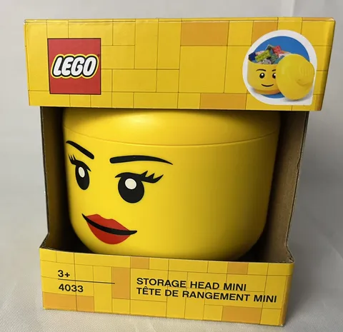 NEW LEGO- STORAGE HEAD MINI- FEMALE- 4033