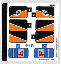 LEGO STICKER SHEET 75380 MOS ESPA PODRACE from set New & Genuine