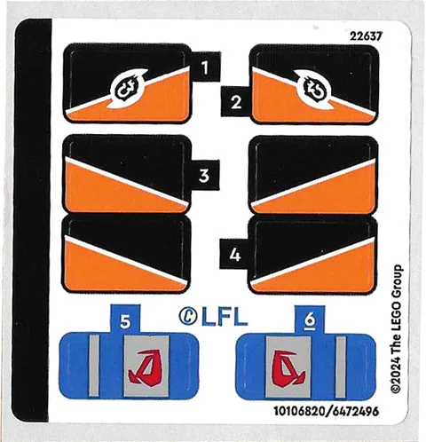 LEGO STICKER SHEET 75380 MOS ESPA PODRACE from set New & Genuine