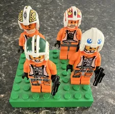 LEGO Star Wars Rebel Pilot Minifigures Biggs Darklighter, Jek Porkins, Wedge Ant