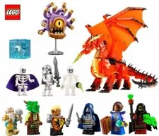 LEGO 21348 Dungeons and Dragons: Red Dragon’s Tale Minifigures Never Assembled