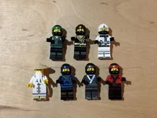 LEGO Ninjago Movie Minifigure Lot of 7 Lloyd Jay Cole Nya Zane Kai Wu 70618