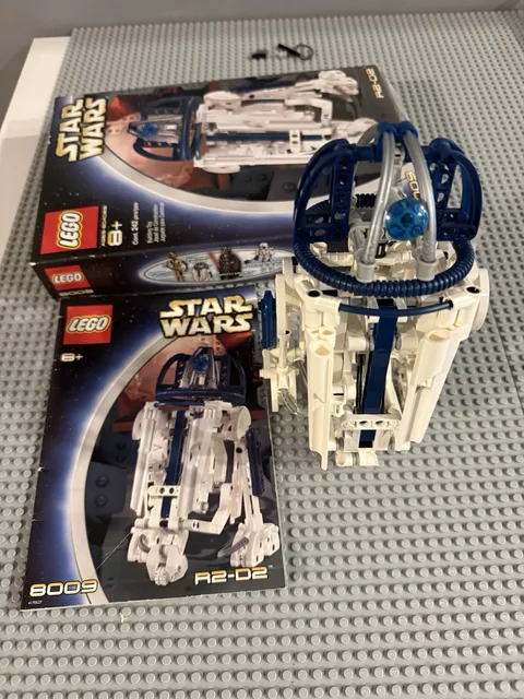 LEGO Star Wars 8009 R2-D2 Technic 2002 Complete w/ Box Instructions Rubber Bands
