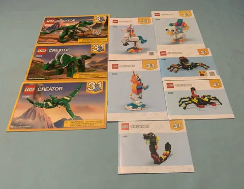 Lego Creator 3 in 1 Instructions MANUALS ONLY For Sets 31058 31140 & 31159