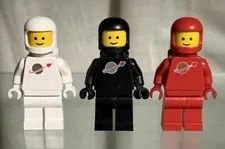 Vintage LEGO Classic Space Spaceman Lot Black Red White Astronaut Minifigures