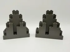 LEGO VINTAGE Part 6083 - Dark Gray Rock Panel 3 x 8 x 7 LURP, BURP - 1pc