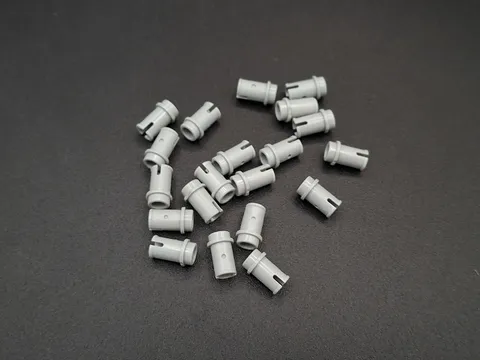 LEGO - 20x - Technic Pin - 1/2 without Friction Ridges - Light Grey - 4274