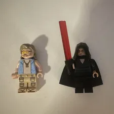 LEGO Minifigures Lot of 2 Star Wars darth Rey and beach Luke