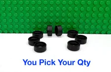 LEGO Black Tire 14mm D. x0.6mm Smooth Slick Tread "You Pick Your Qty" NEW