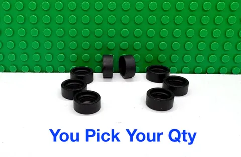 LEGO Black Tire 14mm D. x0.6mm Smooth Slick Tread "You Pick Your Qty" NEW