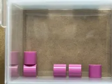 LEGO Parts - Dark Pink Slope, Curved 1 x 1 x 2/3 Double - No 49307 - QTY 5