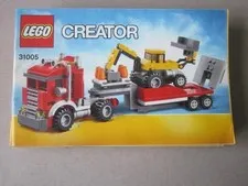 Lego Building Instructions Instruction Creator 31005 Low Loader Excavator Flatbed Excavator