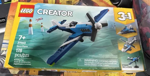 LEGO CREATOR: Aircraft: Race Plane (31160) 3-1 Complete Set New In Damage Box