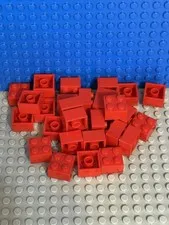 LEGO 2x2 red Plastic Brick Building Pieces Bulk Lot loose in bag - 30 pieces