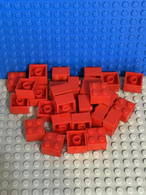 LEGO 2x2 red Plastic Brick Building Pieces Bulk Lot loose in bag - 30 pieces
