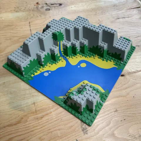 Lego Baseplate 6024px5 Raised 32x32 Canyon Blue Stream Sand Beach