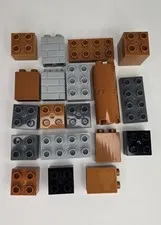 Lego Duplo Mixed Brown Gray Black Blocks Replacement Pieces 20pcs Different