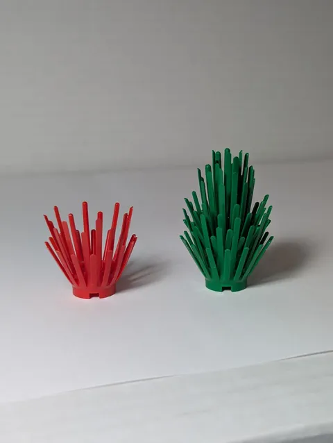 Vintage Lego Tree 6064 Green And 6065 Red Prickly Bush Plant 2x