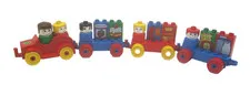 Vintage Lego Duplo Block Figures Food Pictures Train Kids Figures 16 pieces FUN