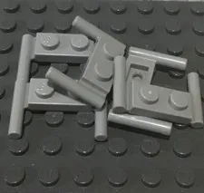 LEGO 5 Light  Bluish Gray Plates Modified with Bar Handles, Handlebars