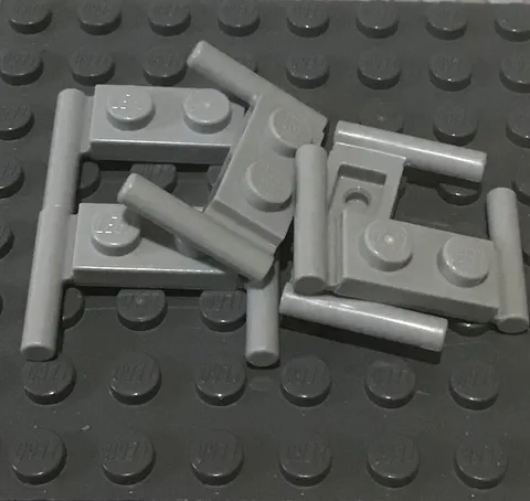LEGO 5 Light  Bluish Gray Plates Modified with Bar Handles, Handlebars