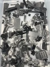 1 lb. Bulk Mixed Black Legos - standard blocks and unique pieces (Lot M)
