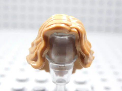 LEGO Medium Nougat Famel Girl Long Wavy Hair Minifig AC
