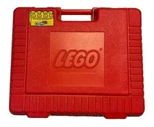 Vintage 1985 LEGO Red Plastic Storage Carry Case Organizer Box 15x12x4 Nice!