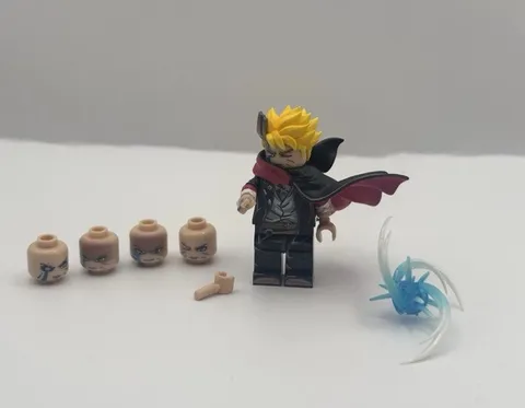 LEGO RED BORUTO Minifigure Lot w/ Accessories 