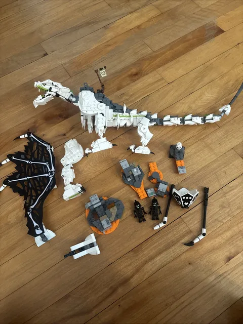 Lego Ninjago Skull Sorcerer’s Dragon Set 71721 Incomplete